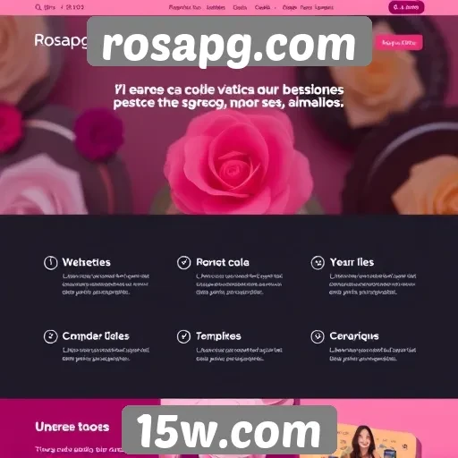 Características de design do site rosapg.com